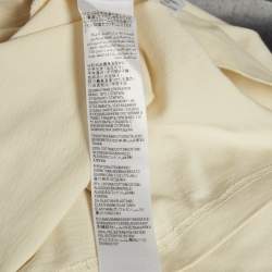 Pre Owned Balenciaga Unisex Cream Embroidered Jersey T-Shirt XS