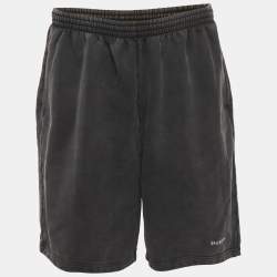 Pre Owned شورت بالنسياغا يونيفيت قطن رمادي مقاس وسط (ميديم)