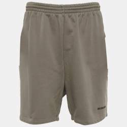 Pre Owned Balenciaga Unifit Grey Cotton Shorts M