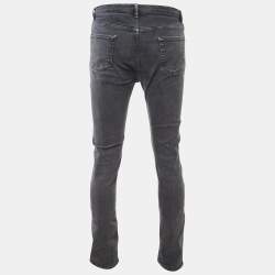 Pre Owned Balenciaga Grey Denim Straight Fit Jeans L/Waist 33"
