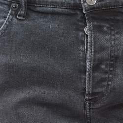 Pre Owned Balenciaga Grey Denim Straight Fit Jeans L/Waist 33"