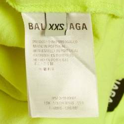 Pre Owned تي شيرت بالنسياغا شعار مطبوع بني للجنسين جيرسي ممزق مقاس متوسط - ميديم