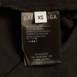 Pre Owned Balenciaga Black Faded Jersey Oversized T-Shirt XS