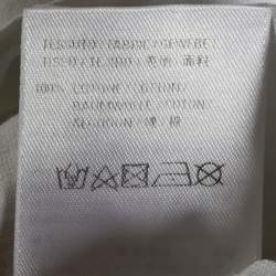 Pre Owned Balenciaga White Logo Print Jersey Crewneck T-Shirt XS