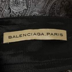 مملوكة مسبقًا شورت جاكار بطبعة بيزلي رمادي بالنسياجا مقاس صغير