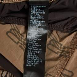 Pre Owned Balenciaga Brown BB Monogram Nylon Swim Shorts XL