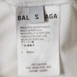 Pre Owned Balenciaga White Political Campaign Print Jersey T-Shirt S