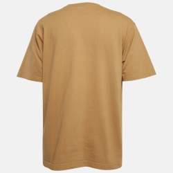 Pre Owned Balenciaga Brown Printed Jersey Oversized T-Shirt S