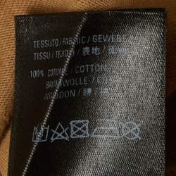 Pre Owned Balenciaga Brown Printed Jersey Oversized T-Shirt S