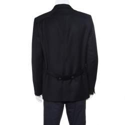 Balenciaga Black Wool Two Button Blazer XL