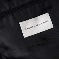 Balenciaga Black Wool Two Button Blazer XL