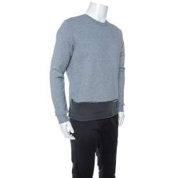 Pre Owned Balenciaga Grey Jersey Crew Neck Sweatshirt M