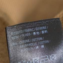 Pre Owned Balenciaga Beige BB Logo Print Cotton Oversized Hoodie M