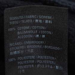Balenciaga Dark Grey Cotton Logo Embroidered Drop Shoulder Oversized Sweatshirt M
