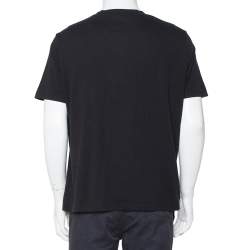Pre Owned Balenciaga Black Cotton Lowercase Logo Print T Shirt XXL
