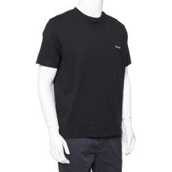 Pre Owned Balenciaga Black Cotton Lowercase Logo Print T Shirt XXL