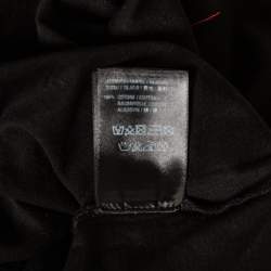 Pre Owned Balenciaga Black Cotton Logo Printed Crewneck Oversized T-Shirt L