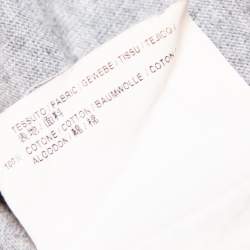 مملوكة مسبقًا Balenciaga Grey Cotton Campaign Logo Crew Neck T Shirt S