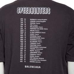 Pre Owned Balenciaga Grey Cotton Speed Hunters Printed Crewneck T-Shirt M