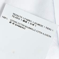 Balenciaga White Cotton Contrast Collar Detail Button Front Shirt M 