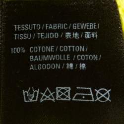 Pre Owned Balenciaga Neon Yellow Cotton Logo Printed Oversized Hoodie M