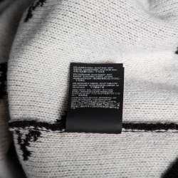 Balenciaga Black Allover Logo Wool & Camel Knit Oversized Sweater L