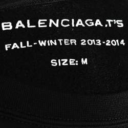 Balenciaga  Black 'Just A Weird Trip' Printed Cotton Sweatshirt M