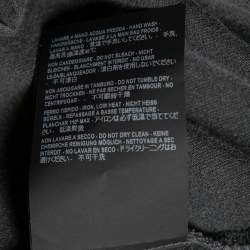 Pre Owned Balenciaga Grey Cotton Logo Printed Oversized T-Shirt XS