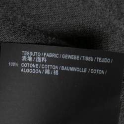 Pre Owned Balenciaga Grey Cotton Logo Printed Oversized T-Shirt XS