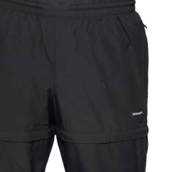 Balenciaga Black Synthetic Logo Printed Elasticized Waist Joggers XS