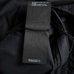 Balenciaga Black Synthetic Logo Printed Elasticized Waist Joggers XS