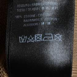 مملوكة مسبقًا Balenciaga Light Brown Logo Printed Cotton Knit Hoodie L