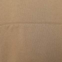 مملوكة مسبقًا Balenciaga Light Brown Logo Printed Cotton Knit Hoodie L