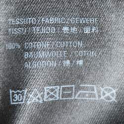 مملوكة مسبقًا تي شيرت بالنسياغا قطن أسود بطبعة باريس برج إيفل برقبة مستديرة ونمط واسع مقاس متوسط - ميديوم