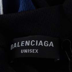 Balenciaga Color Block Paneled Logo Printed Mesh Jersey Hockey T-Shirt XXS