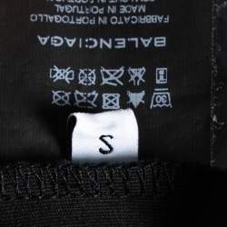 Pre Owned Balenciaga Black Cotton Crew Neck T-Shirt S