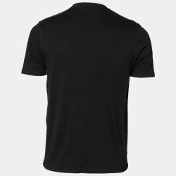 Pre Owned Balenciaga Black Cotton Crew Neck T-Shirt S