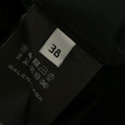 Pre Owned Balenciaga Black Cotton Button Front Shirt S