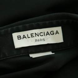 Pre Owned Balenciaga Black Cotton Button Front Shirt S