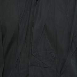 Pre Owned Balenciaga Black Cotton Button Front Shirt S