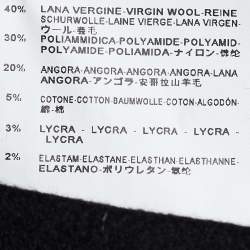 مملوكة مسبقًا جاكيت بالنسياغا صوف مزيج أسود مزين سحاب مقاس كبير ( لارج )