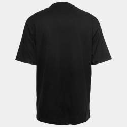 مملوكة مسبقًا Balenciaga Black Logo Print Cotton T-Shirt M
