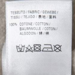 Pre Owned Balenciaga Grey Fashion Week Print Cotton Hoodie S