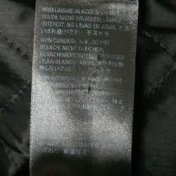 Pre Owned Balenciaga Wool Fleece Logo Embroidered Oversized Zip-Up Jacket S