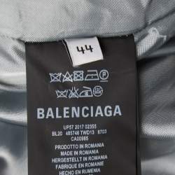 Pre Owned Balenciaga Grey Synthetic Bomber Jacket XS