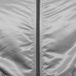 Pre Owned Balenciaga Grey Synthetic Bomber Jacket XS