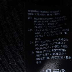 Pre Owned Balenciaga Black Allover Logo Intarsia Knit Zip Detail Turtleneck Sweater M