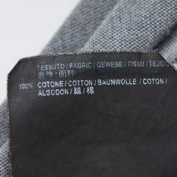 Pre Owned Balenciaga Anthracite Grey Logo Print Cotton Oversized T-Shirt L