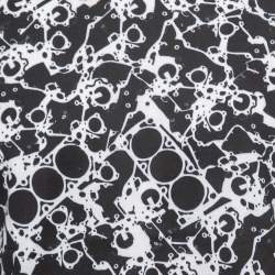مملوكة مسبقًا Balenciaga Monochrome Abstract Print Cotton Crewneck T-Shirt M