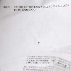 مملوكة مسبقًا Balenciaga Monochrome Abstract Print Cotton Crewneck T-Shirt M